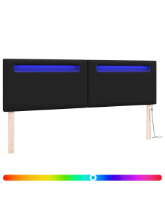 Testiera LED Nero Pelle Sintetica 2