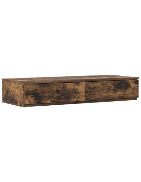 Struttura letto con contenitore con cassetto Rovere fumé 75 cm