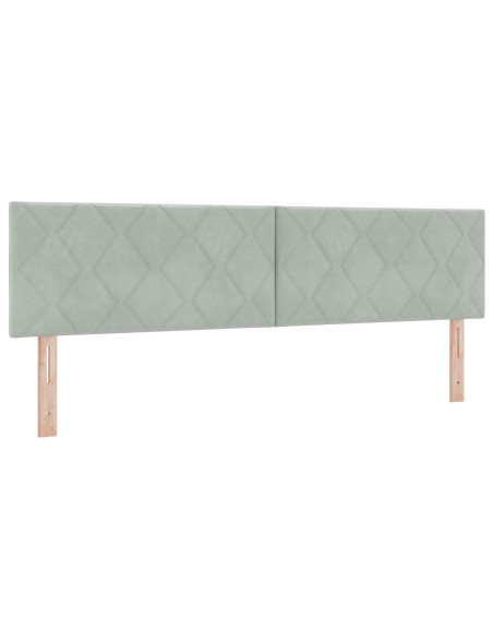 Letto con contenitore LED e materasso Grigio Chiaro