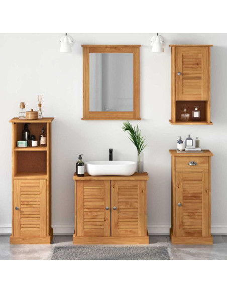 Set di mobili per il bagno VIGO 5 pz Marrone miele