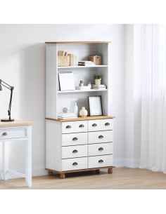 Gabbia con cassetto ASKIM Bianco 91 x 40 x 184 cm Pino massello
