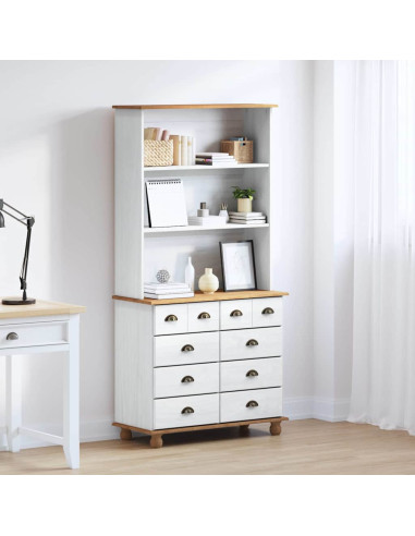 Gabbia con cassetto ASKIM Bianco 91 x 40 x 184 cm Pino massello