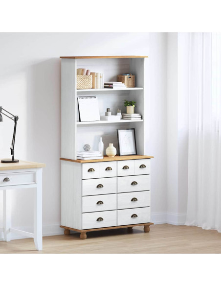 Gabbia con cassetto ASKIM Bianco 91 x 40 x 184 cm Pino massello