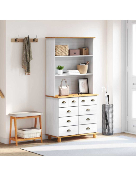 Gabbia con cassetto ASKIM Bianco 91 x 40 x 184 cm Pino massello