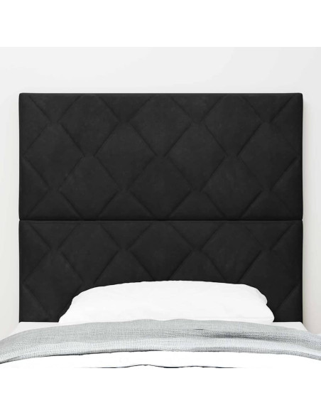 Testiera Nero 90 cm Velluto