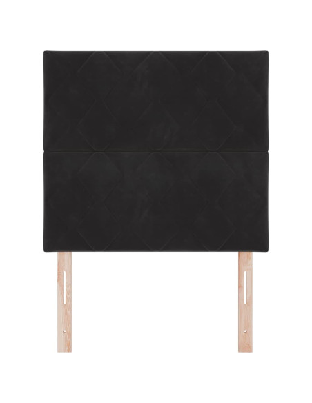 Testiera Nero 90 cm Velluto