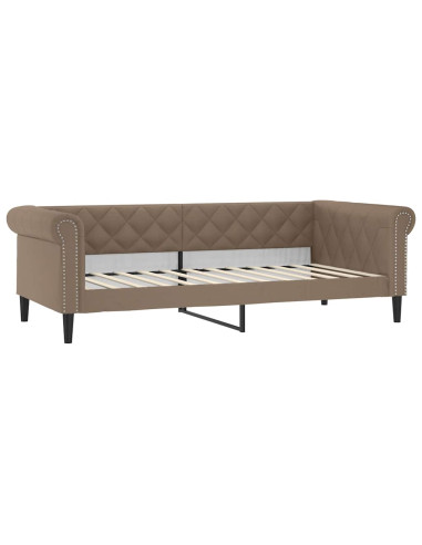 Divano Letto con Materasso Cappuccino 90x200 cm in Similpelle