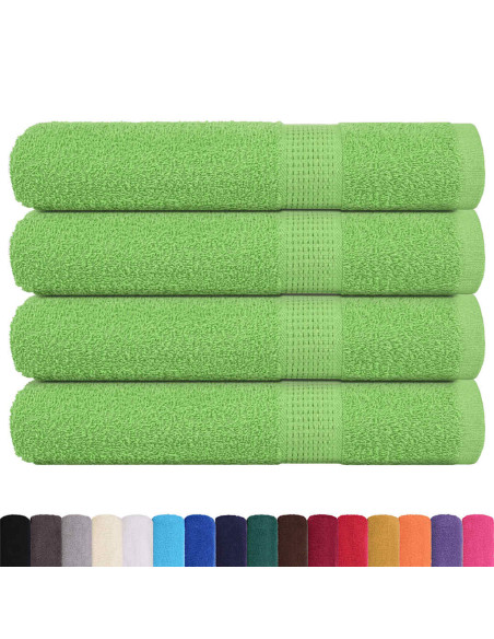 Asciugamani FROGN 4 pz Verde Mela 100x200 cm 360 g/m²
