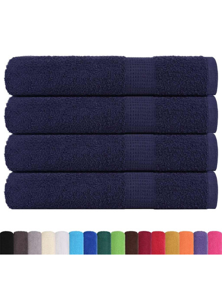 Asciugamani FROGN 4 pz Blu Navy 100x200 cm 360 g/m²
