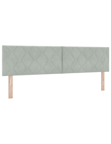 Letto con contenitore LED e materasso Grigio Chiaro