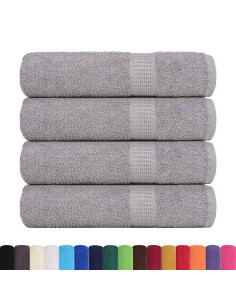 Asciugamani da bagno FROGN 4 pz Grigio 100x150 cm 360 g/m²