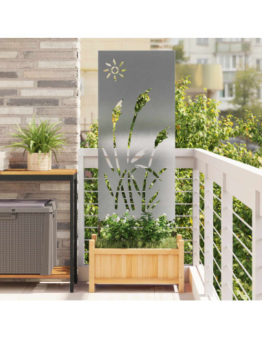 Schermo per privacy in giardino Traforo Argento 50 x 140 cm