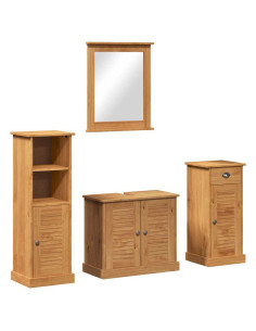 Set di mobili per il bagno VIGO 4 pz Marrone miele 2
