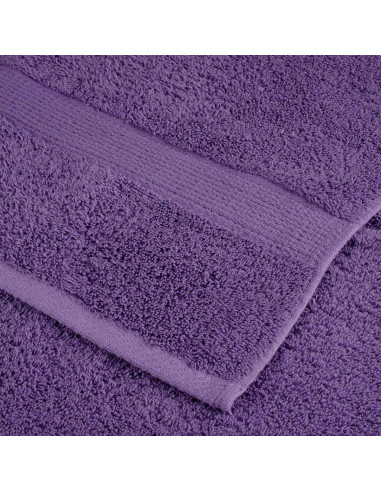 Asciugamani per Sauna SOLUND 2 pz Viola 80x200 cm 600 g/m²
