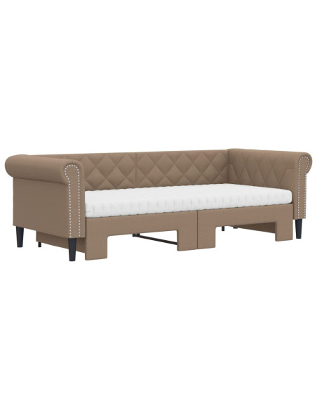 Divano Letto Estraibile Materassi Cappuccino 90x200 Similpelle