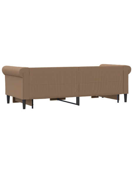 Divano Letto Estraibile Cassetti Cappuccino 90x200cm Similpelle