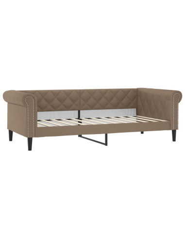 Divano Letto Estraibile Cassetti Cappuccino 90x200cm Similpelle