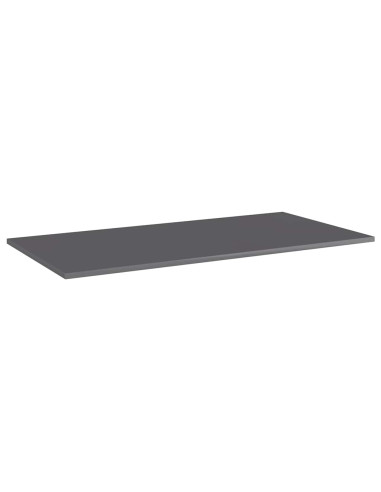 Ripiani per Libreria 4pz Grigio Lucido 80x20x1,5cm Multistrato