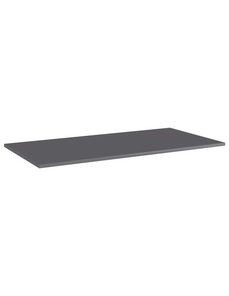 Ripiani per Libreria 4pz Grigio Lucido 80x20x1,5cm Multistrato