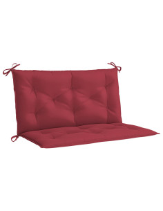 Cuscini per Panca 2 pz Rosso Vino 100x50x7cm in Tessuto Oxford