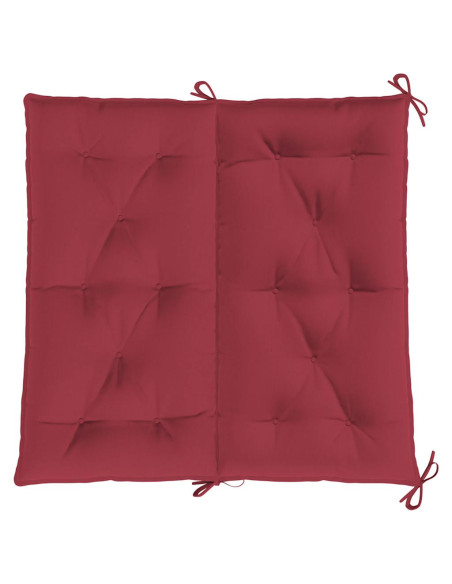 Cuscini per Panca 2 pz Rosso Vino 100x50x7cm in Tessuto Oxford