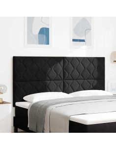 Testiera LED Nero 180 cm Velluto