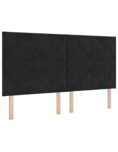 Testiera LED Nero 180 cm Velluto 2