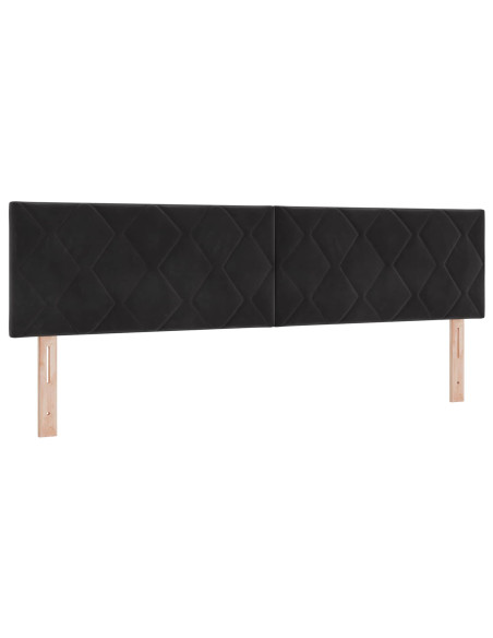 Letto con Contenitore con testiera Nero 180 x 200 cm Velluto