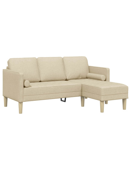 Set di divani con cuscino 2 pcs Crema Poliestere