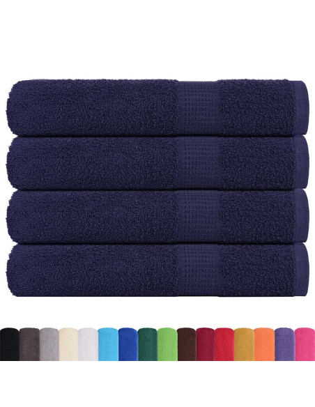 Asciugamani per sauna FROGN 4 pezzi blu navy 80x200 cm 360 g/m²