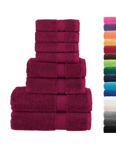 Set ASciugamani SOLUND 8 pz Bordeaux 600 gsm