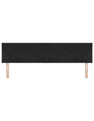 Testiera LED Nero 180 cm Velluto