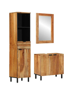 Set di Armadi da Bagno 3 pz Naturale 38 x 33 x 160 cm