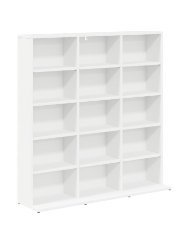 Mobile per CD Bianco 96 x 23,5 x 97,5 cm Legno ingegnerizzato