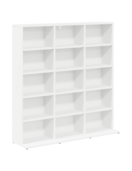 Mobile per CD Bianco 96 x 23,5 x 97,5 cm Legno ingegnerizzato