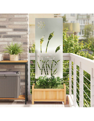Schermo per privacy in giardino Traforo Argento 50 x 140 cm