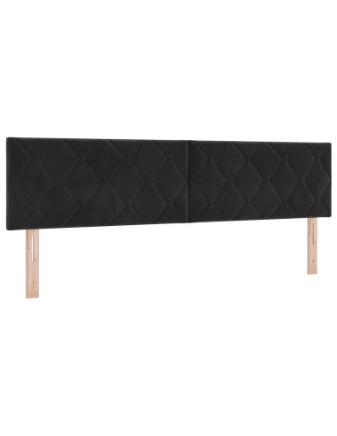 Letto con contenitore LED e materasso Nero 180 x 200 cm Velluto