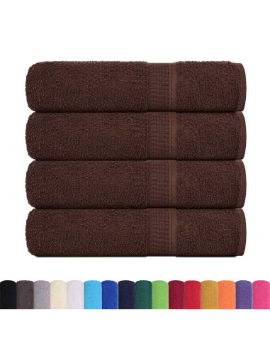 Asciugamani da doccia FROGN 4 pz Marrone 70x140 cm 360 g/m²