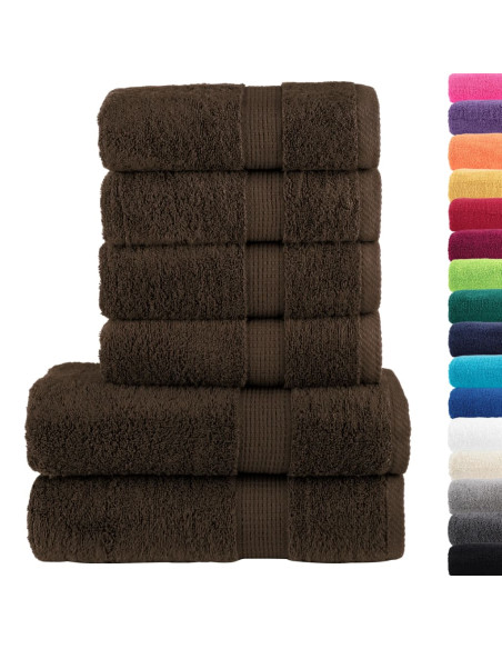 Set ASciugamani SOLUND 8 pz Marroni 600 gsm