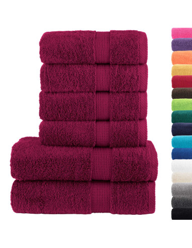 Set ASciugamani SOLUND 8 pz Bordeaux 600 gsm