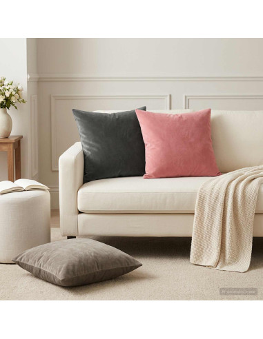 Cuscino con cuscino HEERLEN 12 pz Rosa Velluto