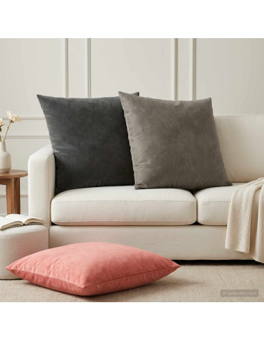 Cuscino con cuscino HEERLEN 2 pz Rosa Velluto