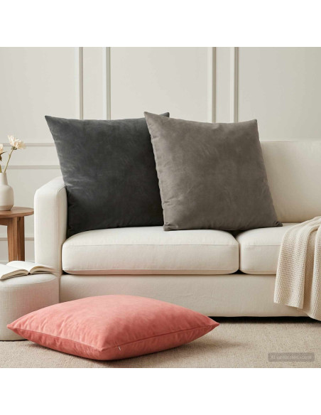 Cuscino con cuscino HEERLEN 2 pz Rosa Velluto