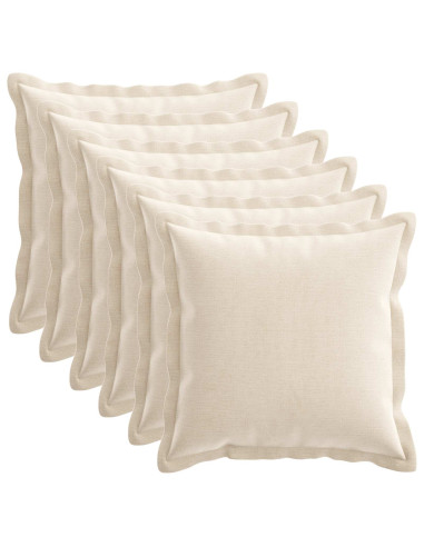 Federa 6 pz HOUTEN Crema 35 x 35 cm Tessuto Chenille
