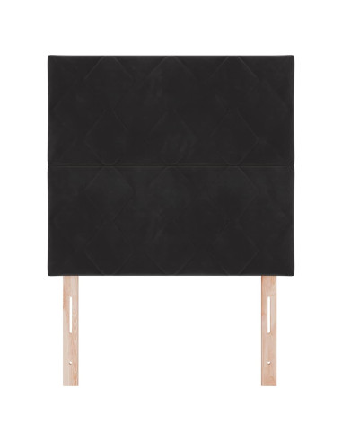 Testiera LED Nero 90 cm Velluto