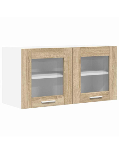 Armadio pensile Quercia Sonoma e Bianca 80 x 31 x 40 cm