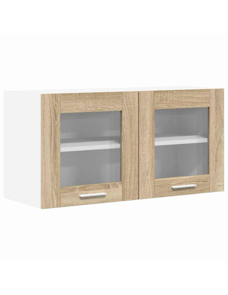Armadio pensile Quercia Sonoma e Bianca 80 x 31 x 40 cm