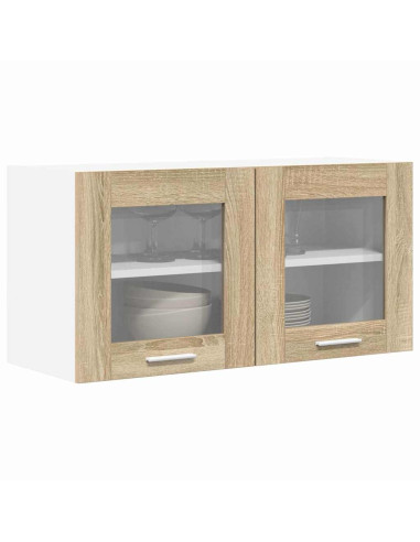 Armadio pensile Quercia Sonoma e Bianca 80 x 31 x 40 cm
