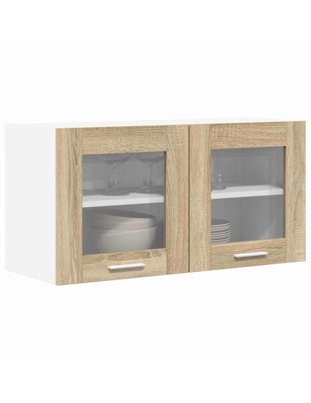 Armadio pensile Quercia Sonoma e Bianca 80 x 31 x 40 cm