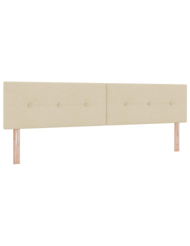 Letto ottomano con materasso Crema 200 x 200 cm Tessuto